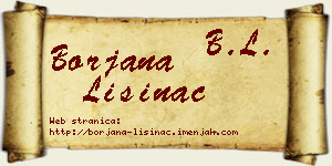 Borjana Lisinac vizit kartica